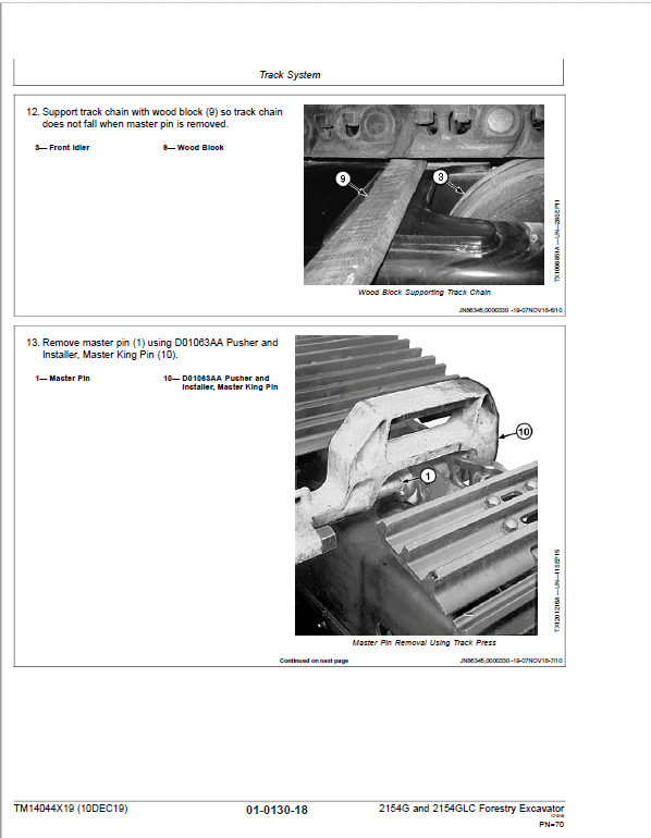 John Deere 2154G, 2154GLC Swing Excavator Repair Manual (S.N C212001 – & D212001 – ) Workshop Guide