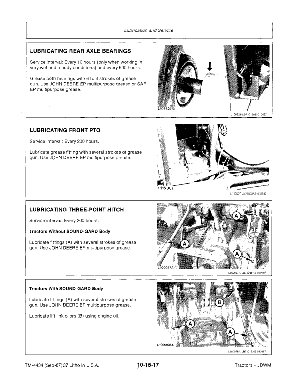 John Deere 2355, 2555, 2755, 2855N Tractors Repair Technical Manual Workshop Guide