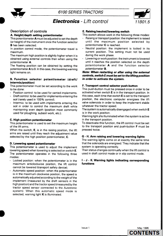 Massey Ferguson 6110, 6120, 6130, 6140, 6150 Tractor Service Manual Workshop Guide