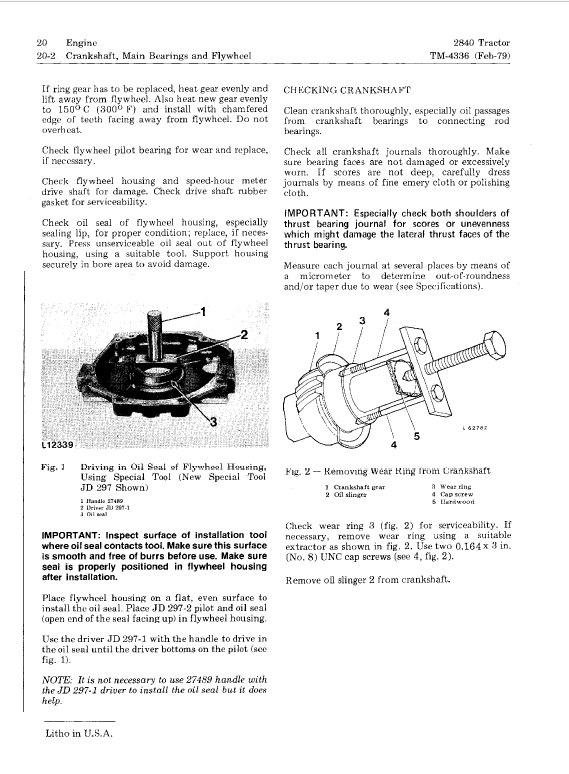 John Deere 2840 Tractor Repair Technical Manual Workshop Guide