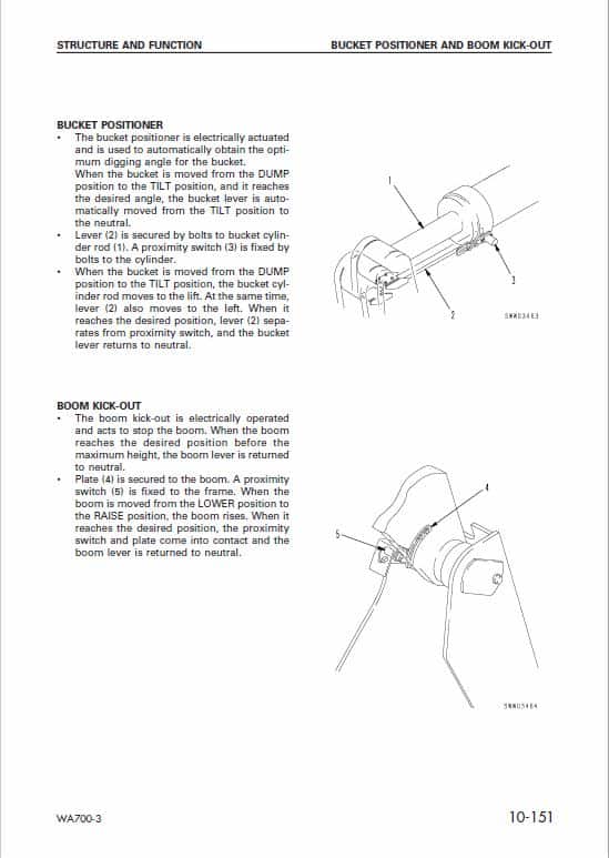 Komatsu WA700-3 Wheel Loader Service Manual Workshop Guide