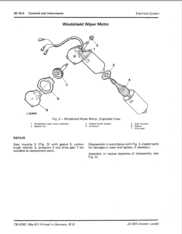 John Deere 455 Crawler Loader Repair Technical Manual (TM4392) Workshop Guide
