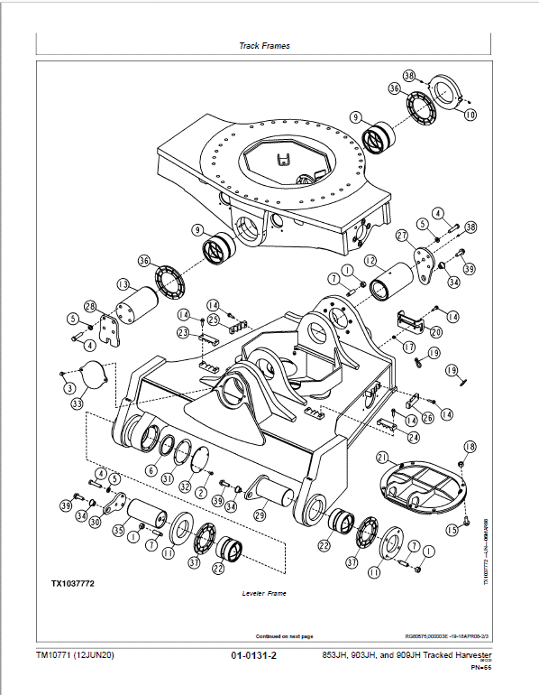John Deere 853JH, 903JH, 909JH Tracked Harvester Repair Technical Manual Workshop Guide