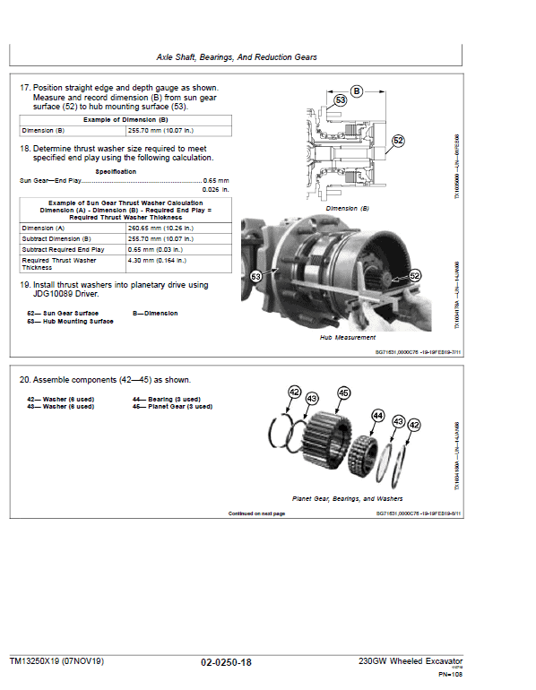 John Deere 230GW Wheeled Excavator Repair Technical Manual (S.N after E061001 – ) Workshop Guide