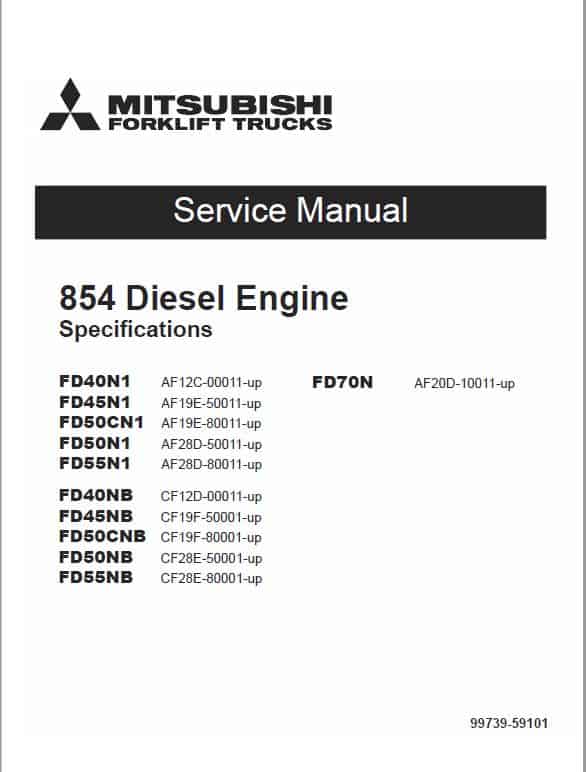 Mitsubishi FG40NB, FG45NB, FG50CNB, FG50NB, FG55NB Forklift Service Manual