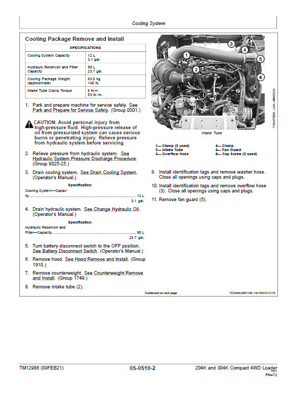 John Deere 204K, 304K Compact 4WD Loader Technical Manual ( S.N after B030847 -) Workshop Guide