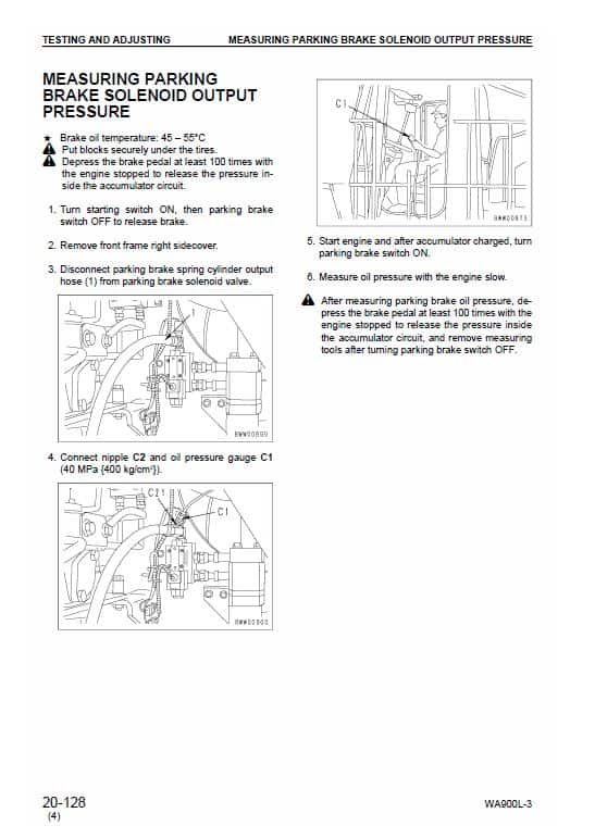 Komatsu WA900L-3 Wheel Loader Service Manual Workshop Guide