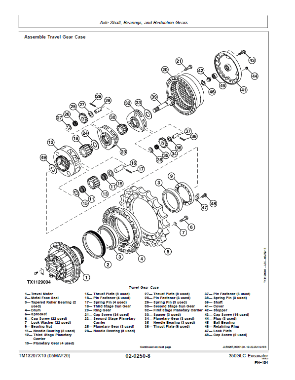 John Deere 350GLC Excavator Repair Technical Manual (S.N after F809192 – ) Workshop Guide