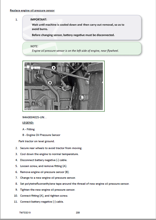John Deere 3045B, 3050B Tractors Repair Technical Manual Workshop Guide