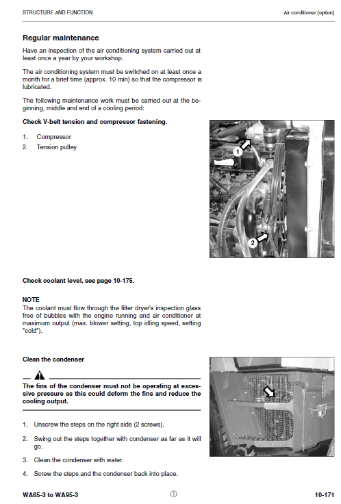Komatsu WA65-3, WA90-3, WA95-3 Wheel Loader Service Manual Workshop Guide