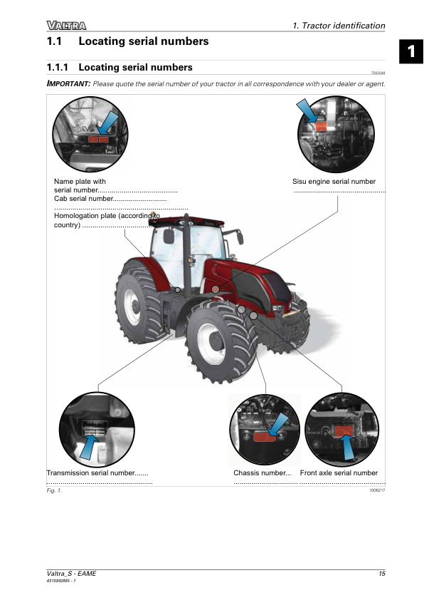 Valtra S232, S262, S292, S322, S352 (S Series & S3 Series) Tractors Repair Manual