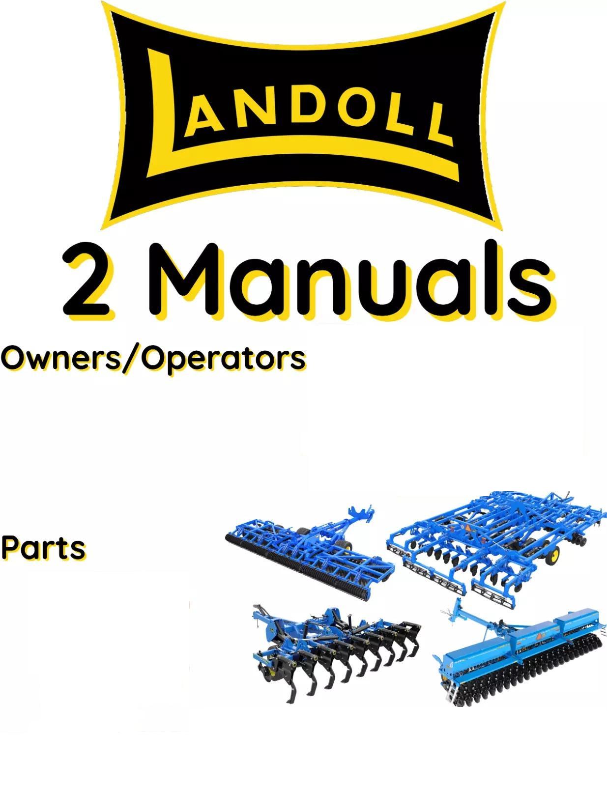 LANDOLL 2510 IN ROW RIPPER OWNERS OPERATORS PARTS MANUAL