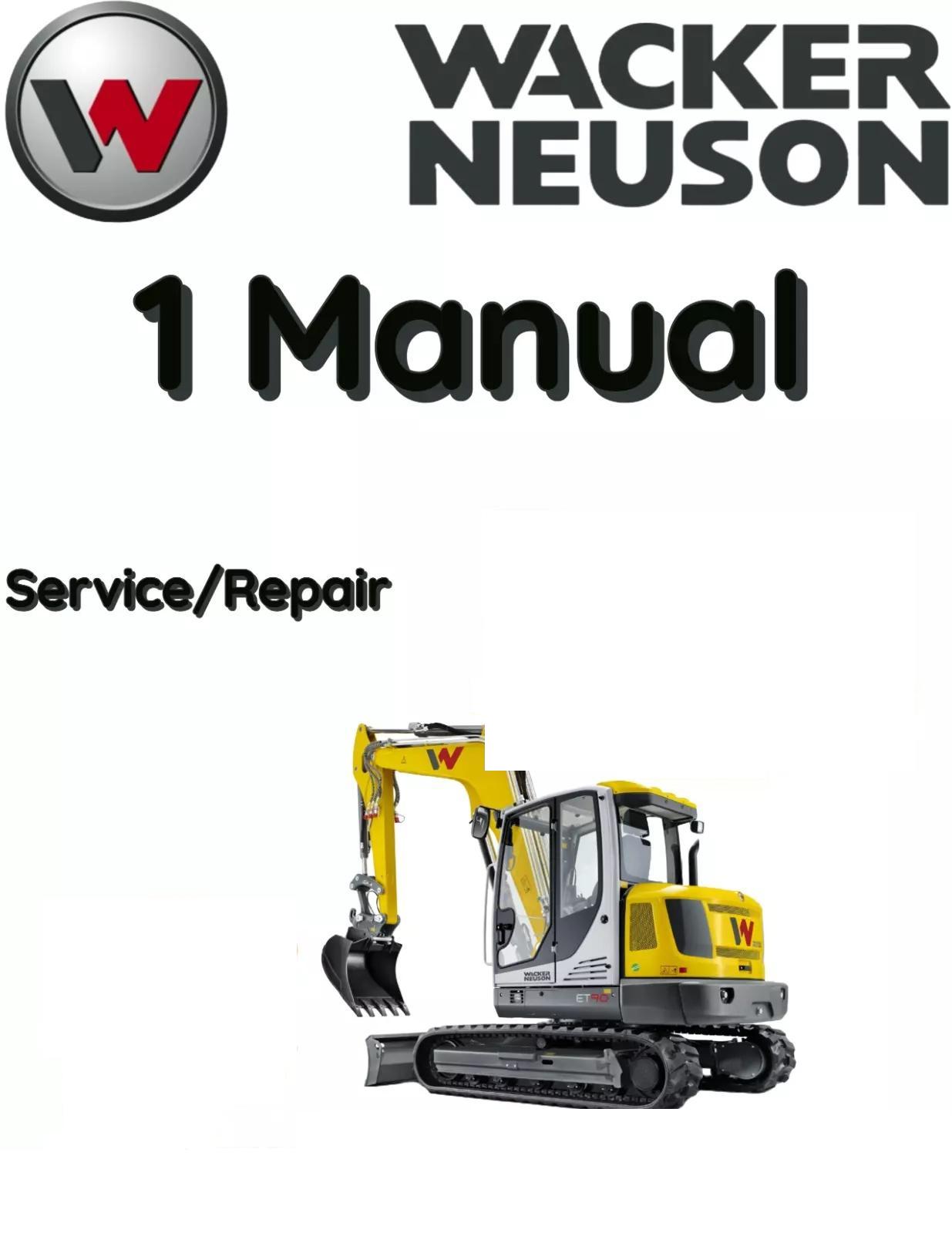 WACKER NEUSON 1403 TRACKED EXCAVATOR SERVICE REPAIR SHOP MANUAL