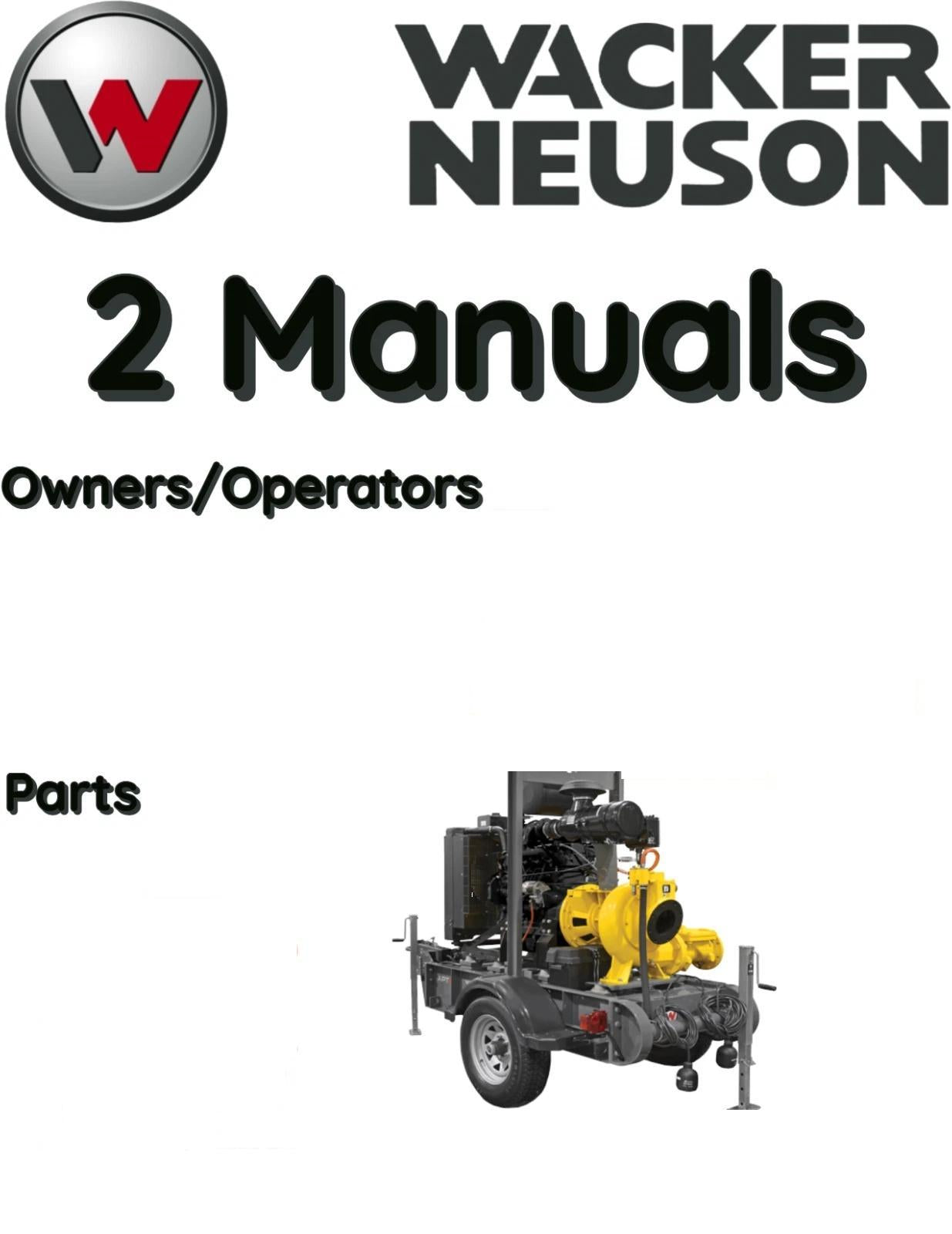 WACKER NEUSON MDP3 PUMP OPERATORS OWNERS PARTS MANUAL