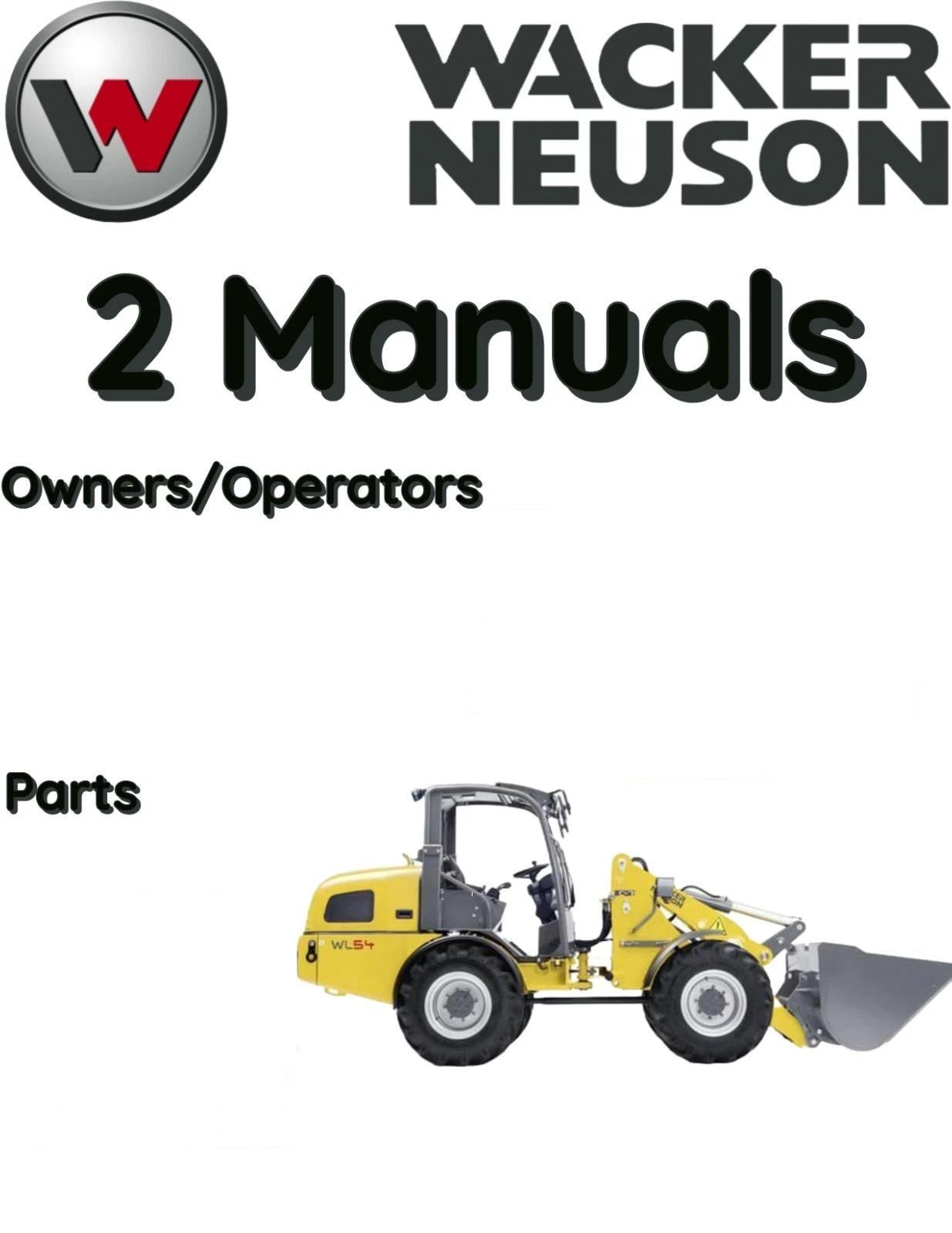 WACKER NEUSON WL16 WHEEL LOADER OPERATORS PARTS MANUAL