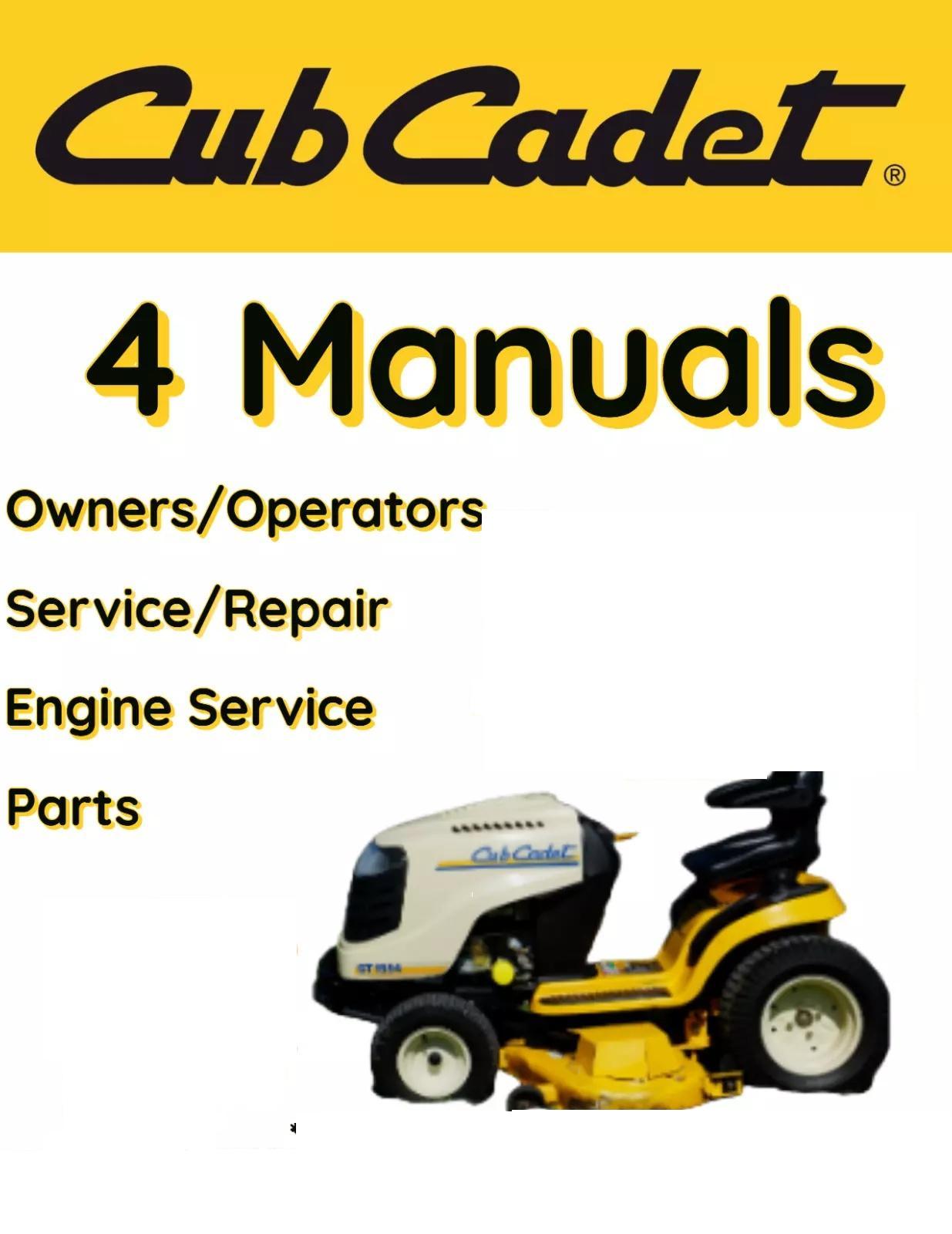 CUB CADET SLT1550 LAWNMOWER TRACTOR MANUAL OWNERS SERVICE ENGINE PARTS