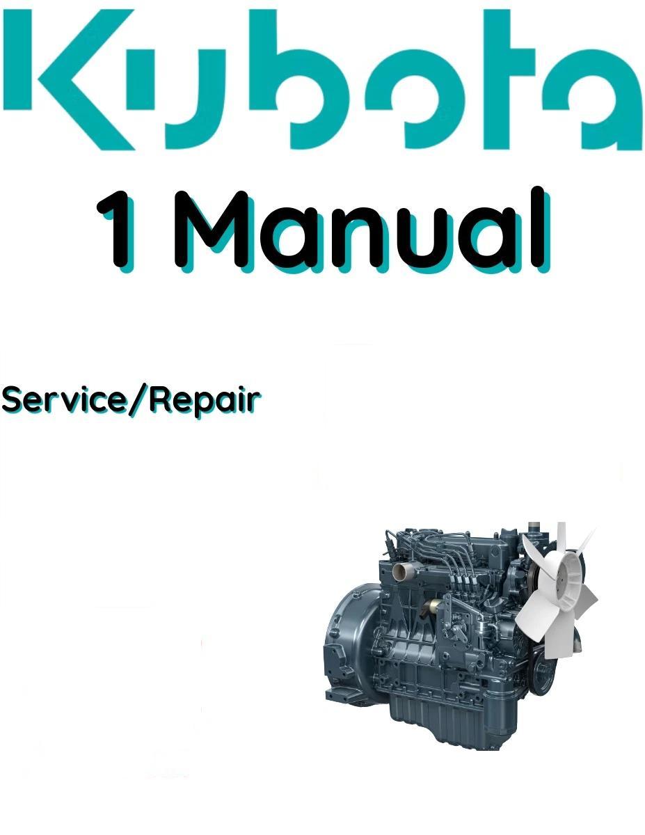 KUBOTA ENGINE 3 CYLINDER D1305-E3BG MANUAL SERVICE REPAIR SHOP