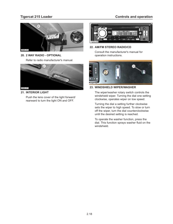 Tigercat 215 Loader Operator Manual (2150101 – 2151000)
