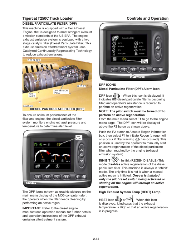 Tigercat T250C Loader Operators Manual (250T2001 – 250T2100)