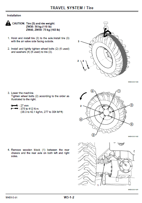 Hitachi ZW30, ZW40, ZW50 Wheel Loader Service Repair Manual Workshop Guide