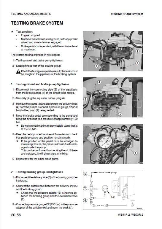 Komatsu WB91R-2, WB93R-2 Backhoe Loader Repair Service Manual Workshop Guide