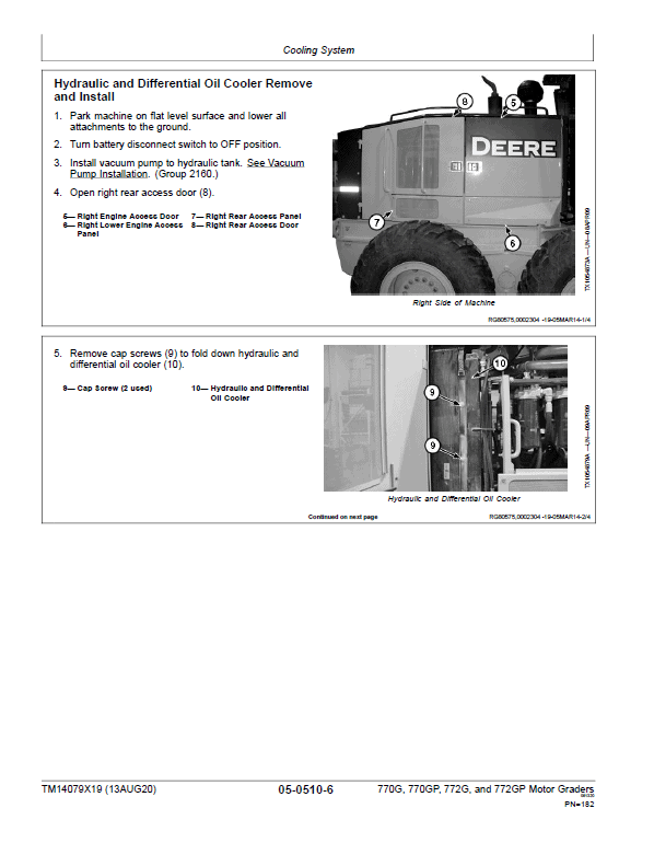 John Deere 770G, 770GP, 772G, 772GP Grader Technical Manual (S.N 680878 – 680877 ) Workshop Guide