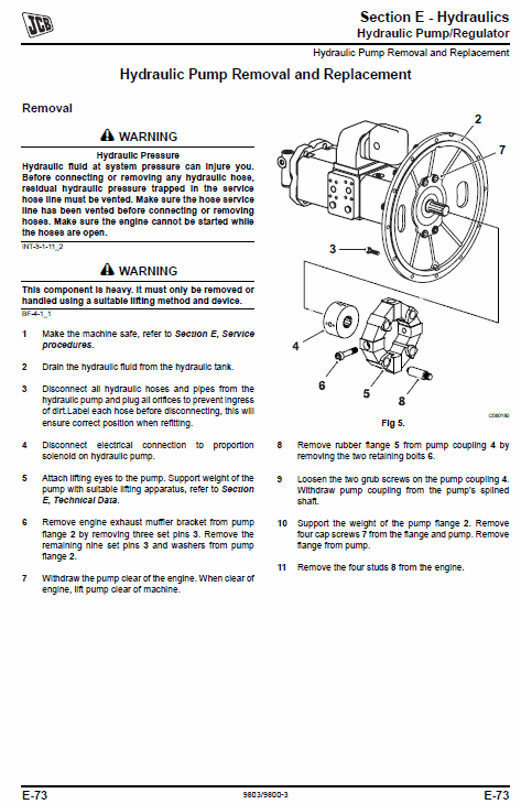 JCB JS290 Tier 3 Auto Tracked Excavator Service Manual Workshop Guide