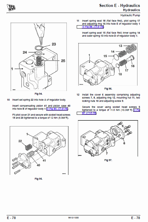 JCB JS120 Tracked Excavator Service Manual Workshop Guide
