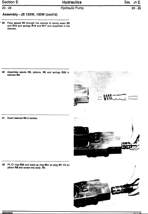 JCB JS130W, JS150W Wheeled Excavator Service Manual (1993 – 1997) Workshop Guide