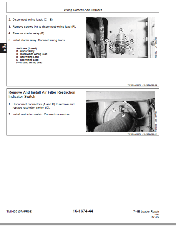 John Deere 744E Loader Repair Technical Manual Workshop Guide