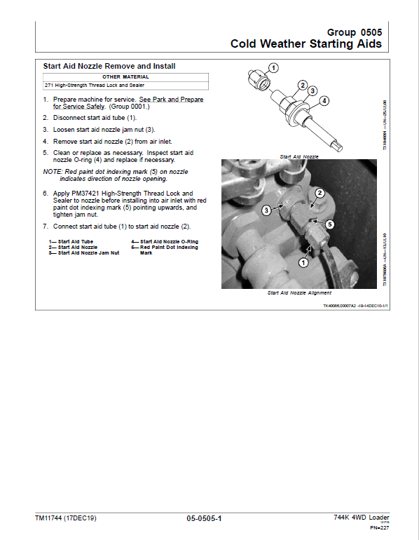 John Deere 744K 4WD Engine 6090HDW12 (iT4) Technical Manual (S.N 630720 – 664577) Workshop Guide