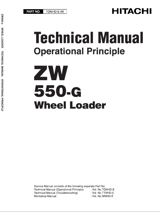 Hitachi ZW550, ZW550-G Wheel Loader Service Repair Manual Workshop Guide
