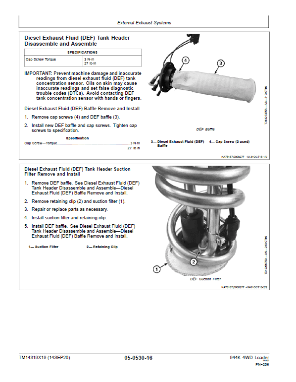 John Deere 944K Hydrid 4WD Loader Technical Manual ( S.N F690605 – F703599 & after L703600) Workshop Guide