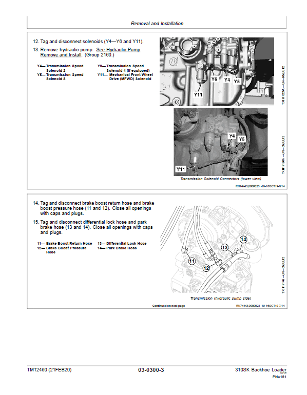 John Deere 310SK Backhoe Loader Repair Technical Manual (S.N after E219607 – ) Workshop Guide