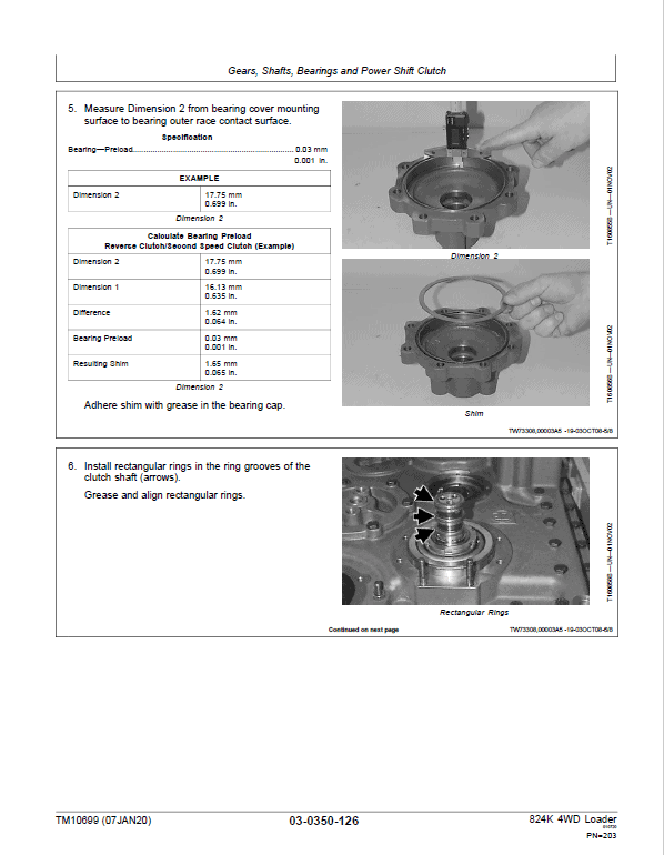 John Deere 824K 4WD Engine T3 & S2 Loader Technical Manual (S.N before – 641969) Workshop Guide