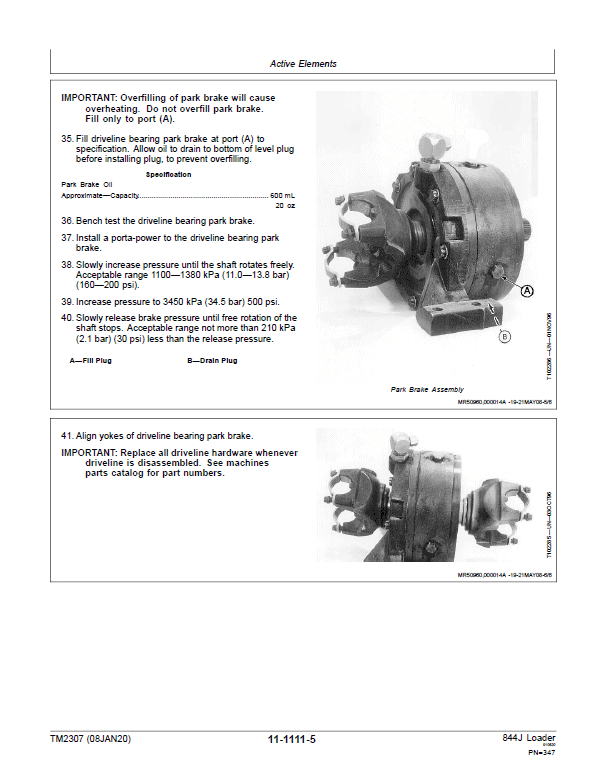 John Deere 844J Loader Repair Technical Manual Workshop Guide