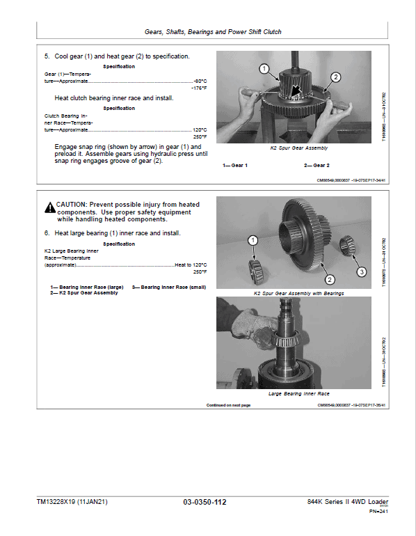 John Deere 844K 4WD Series II Loader Technical Manual (S.N after F664098 -) Workshop Guide
