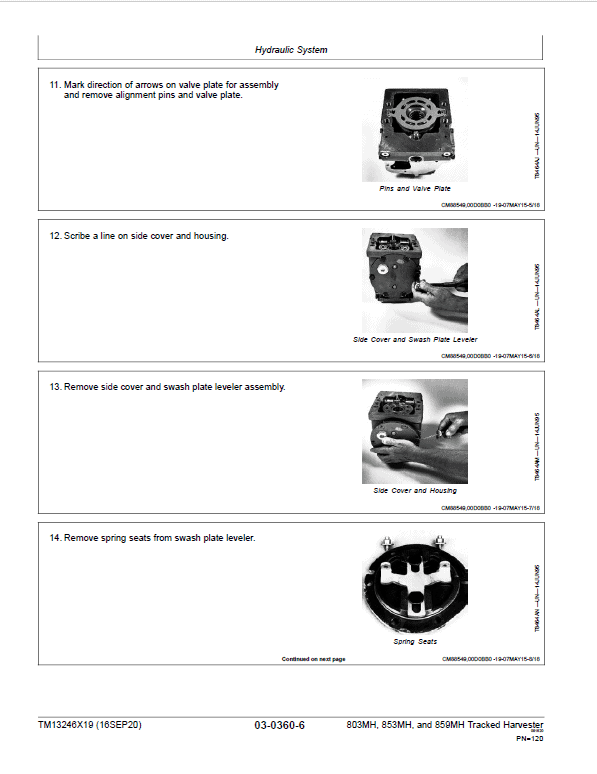 John Deere 803MH, 853MH, 859MH Harvester Closed-Loop Repair Manual (S.N C270423 – & D270423 -) Workshop Guide