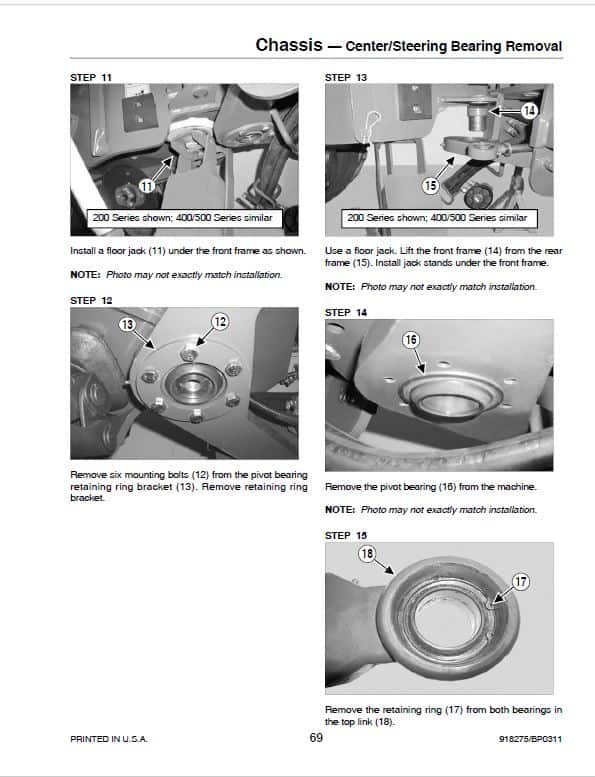 Gehl AL 540 Articulated Loader Repair Service Manual