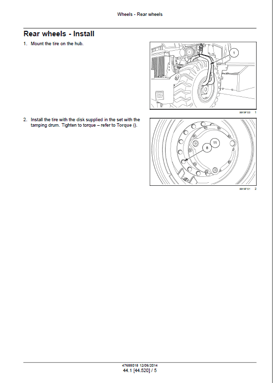Case SV208, SV210 Vibratory Roller Service Manual Workshop Guide
