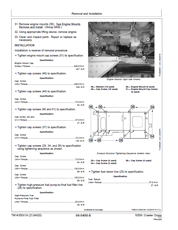 John Deere 1050K Crawler Dozer Technical Manual (SN. C318802-) Workshop Guide