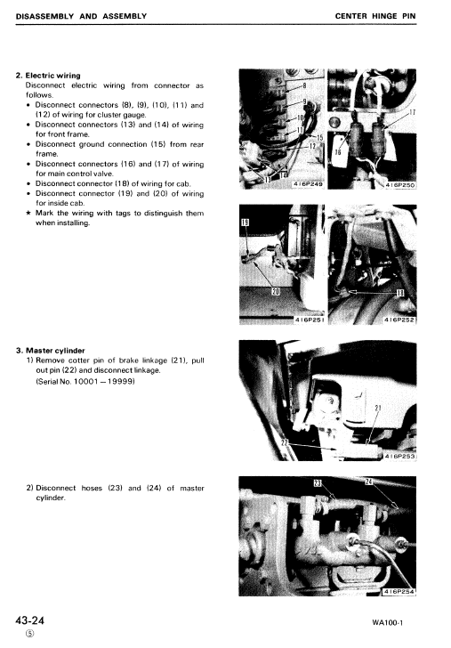 Komatsu WA100-1 Wheel Loader Service Manual Workshop Guide