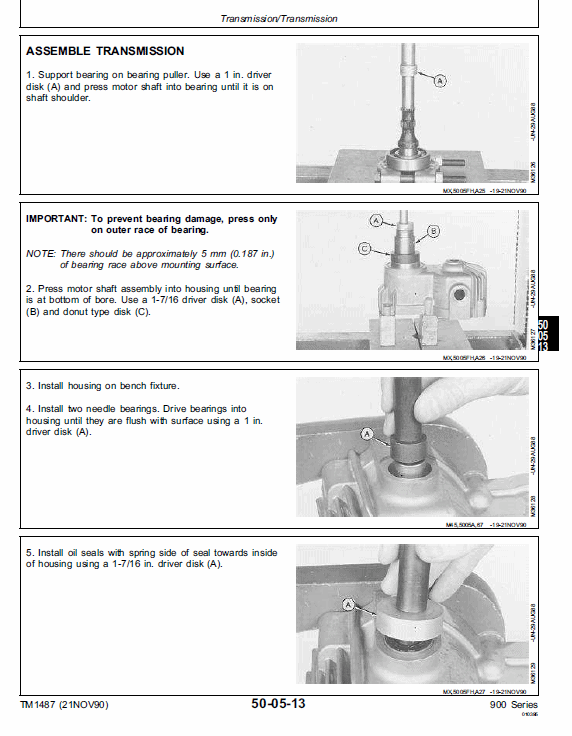 John Deere F911, F912,  F915, F925, F932, F935 Front Mowers Technical Manual Workshop Guide