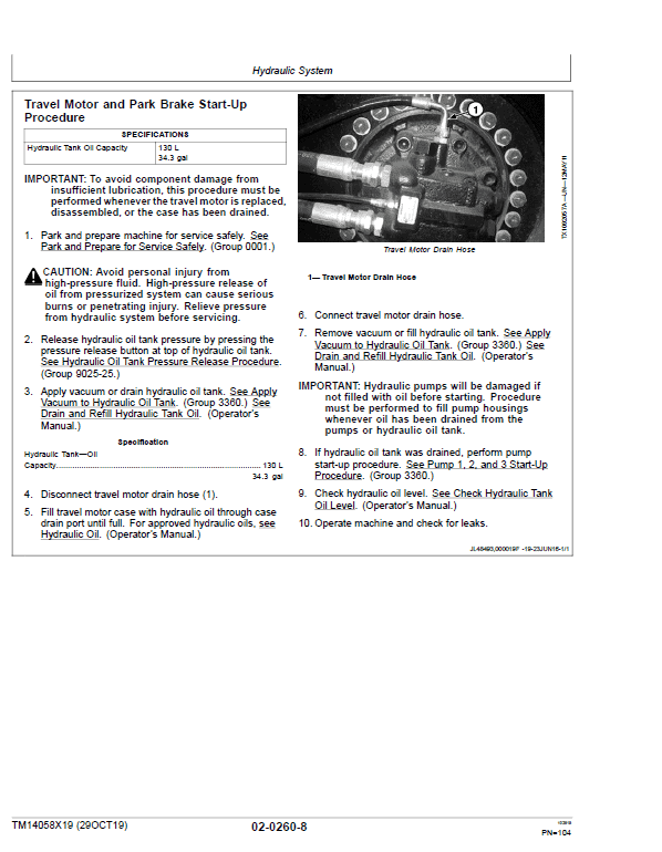John Deere 245GLC Excavator Repair Technical Manual (SN. F800001-) Workshop Guide