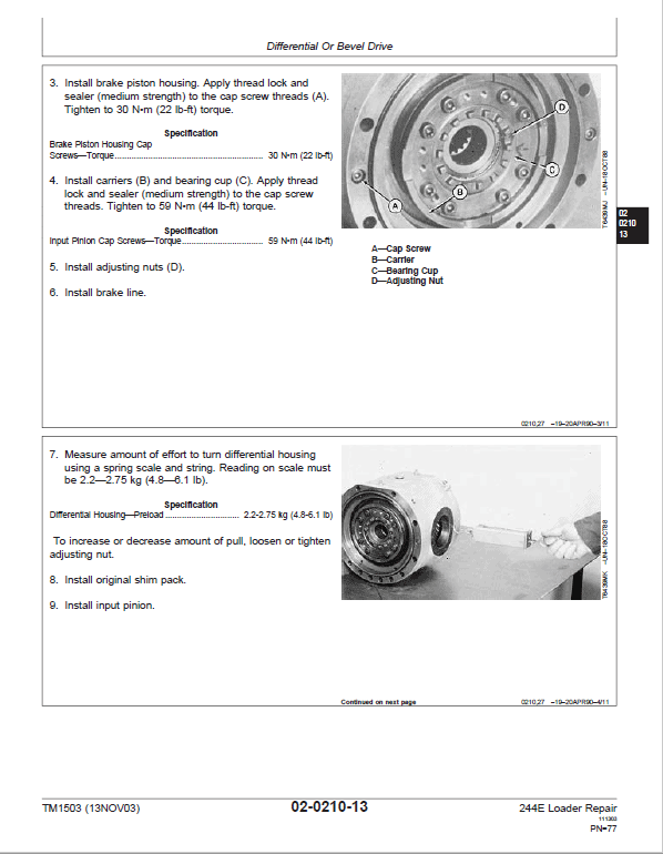 John Deere 244E Loader Repair Technical Manual Workshop Guide