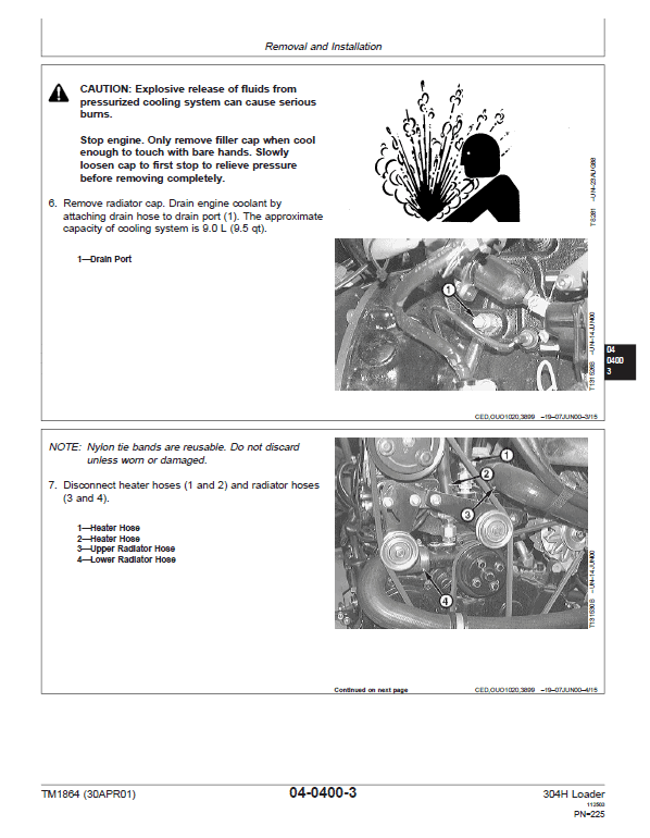John Deere 304H Loader Repair Technical Manual Workshop Guide
