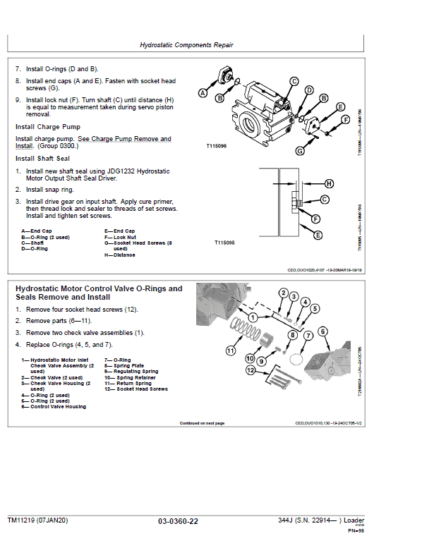 John Deere 344J Loader Repair Technical Manual (SN. after 22914) Workshop Guide
