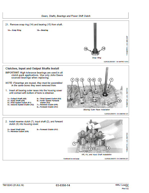 John Deere 444J Loader Repair Technical Manual (SN. after 611275) Workshop Guide