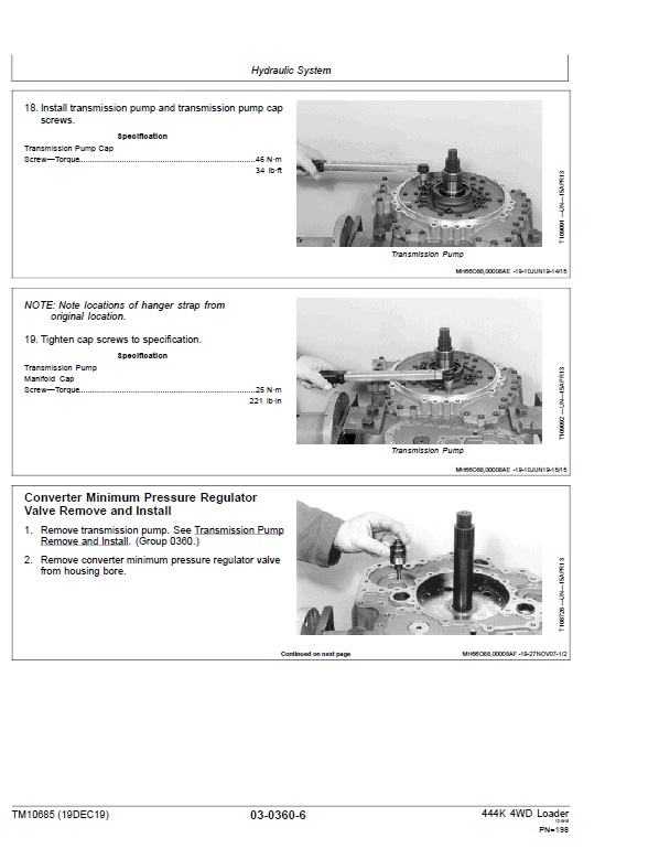 John Deere 444K 4WD Loader Engine 4045HDW54 (T3) Technical Manual (SN. before 642100) Workshop Guide