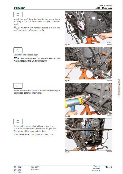 Fendt 207, 208, 209, 210, 211 Vario VFP Tractors Workshop Repair Manual